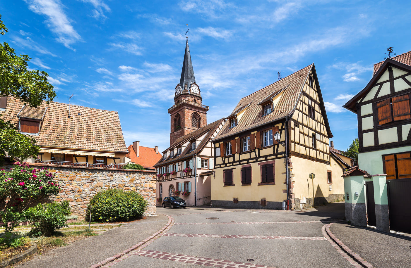 vue du clocher de Bergheim plus beau village de France en 2022